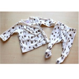 Organic Cotton Wrap + Snap Top and Footed Pants